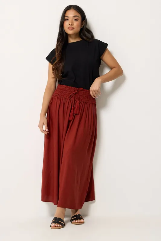 Petite Tie Waist Maxi Skirt - PixieGirl