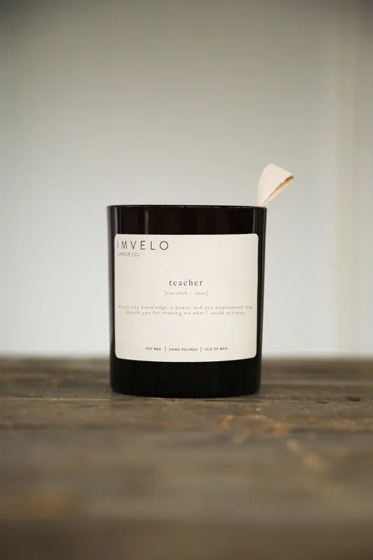 Definition Candle - Teacher (Rose Geranium Essential Oil)
