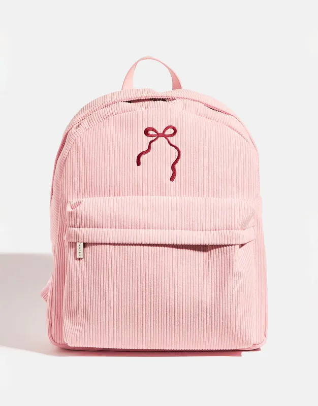 Pink Bow Embroidered Backpack - SKINNYDIP