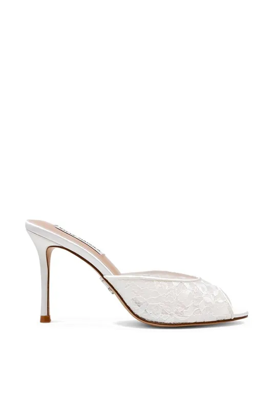 Rollout White Lace' Fabric Heels - STEVE MADDEN