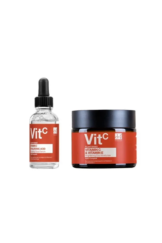 Vitamin C & Hyaluronic Acid Facial Serum 30ml + Duo Moisturiser 60ml - Dr. Botanicals