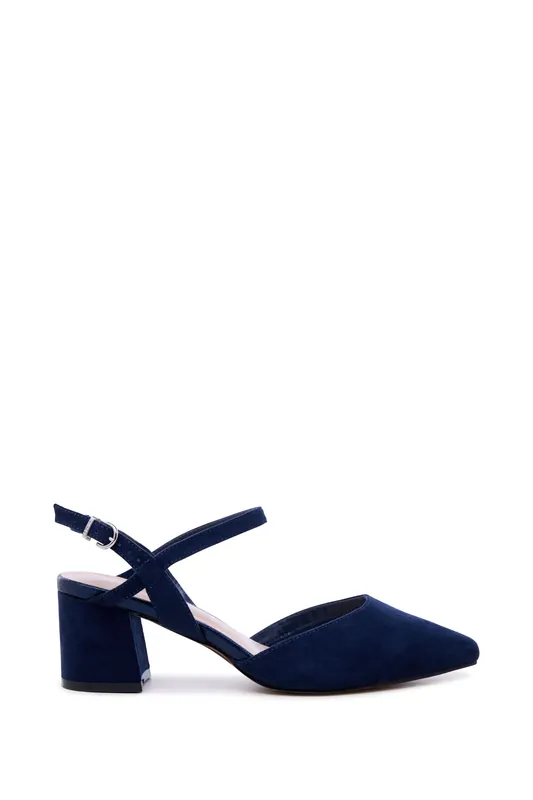 Gloriette' Wide Fit Block Heel Court Shoes - Paradox London
