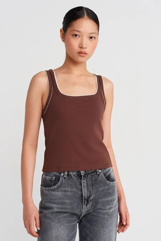 Women's Ribbed Cotton Cami Blouse - Dilvin