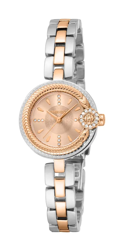 Stainless Steel Two Tone Silver & Rose Gold Color Watch - Roberto Cavalli