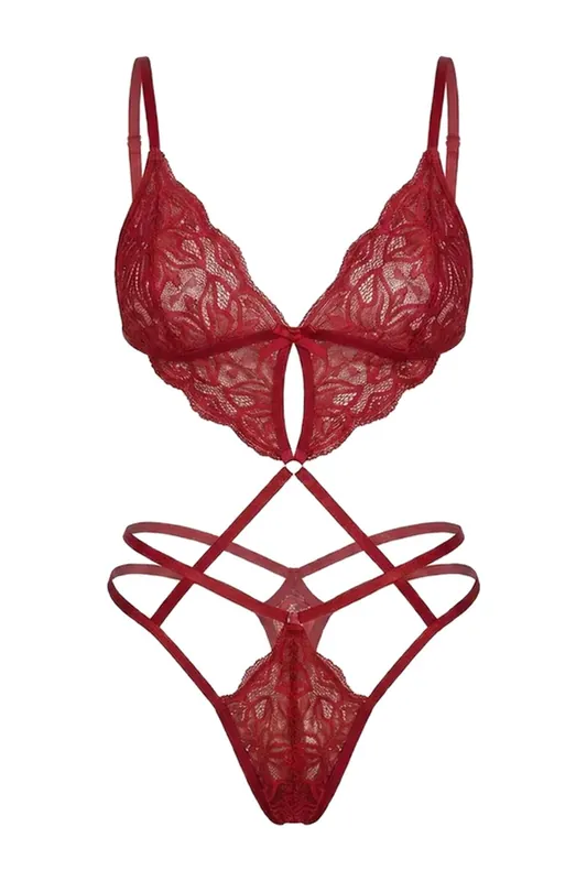 Samantha Lace Cut-Out Teddy Lingerie