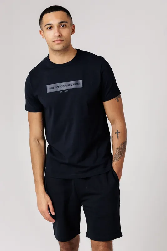 Cotton Chest Patch T-Shirt and Shorts Co Ord Set