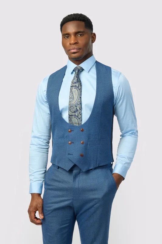 Texture Double Breasted Waistcoat - Antique Rogue