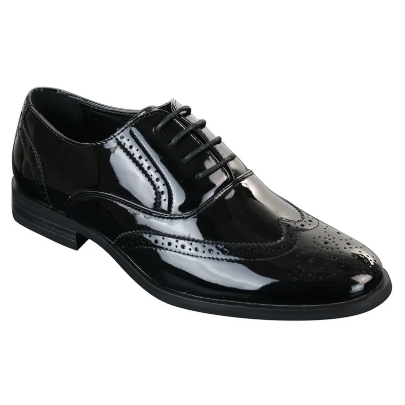 Lace Patent Brogue Shoes Gatsby - TruClothing