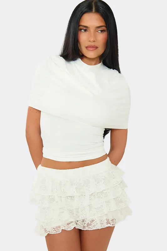 Short Sleeve High Neck Top - EGO