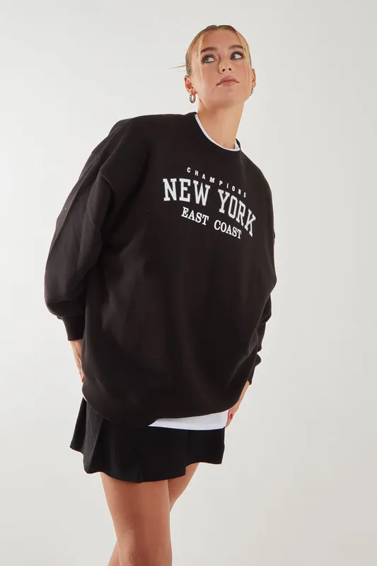 New York Oversized Sweater - Pink Vanilla