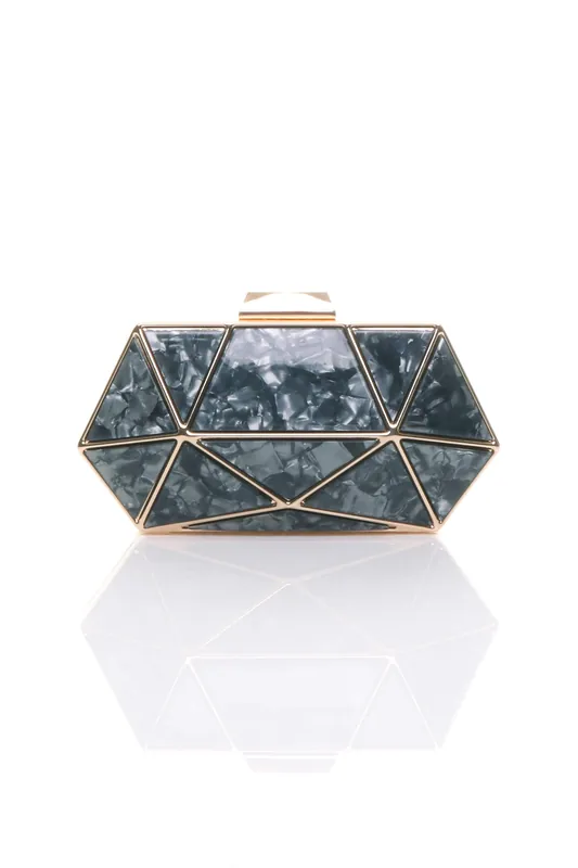 Geometric Art Deco Evening Clutch Bag - AJVANI