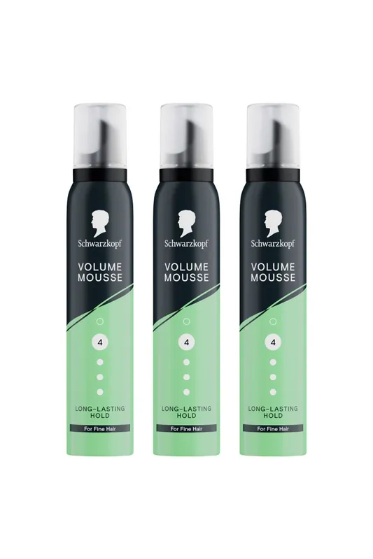 ''Mousse' Volume HL4, 200ml Strong Hold Foam for Curly Hair, 3 Pack - Schwarzkopf