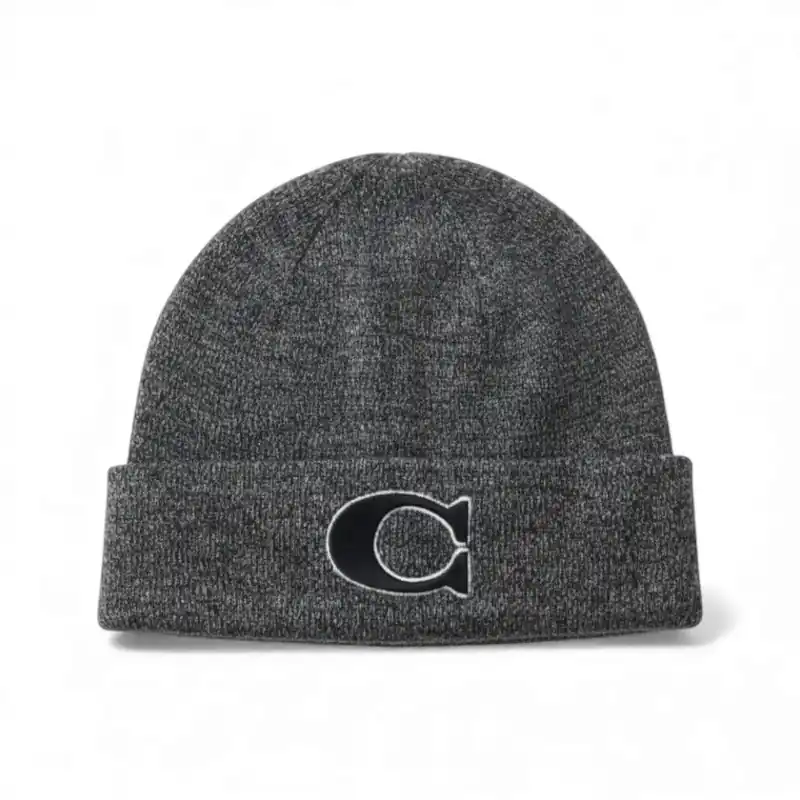 Varsity Beanie Black Grey - Coach