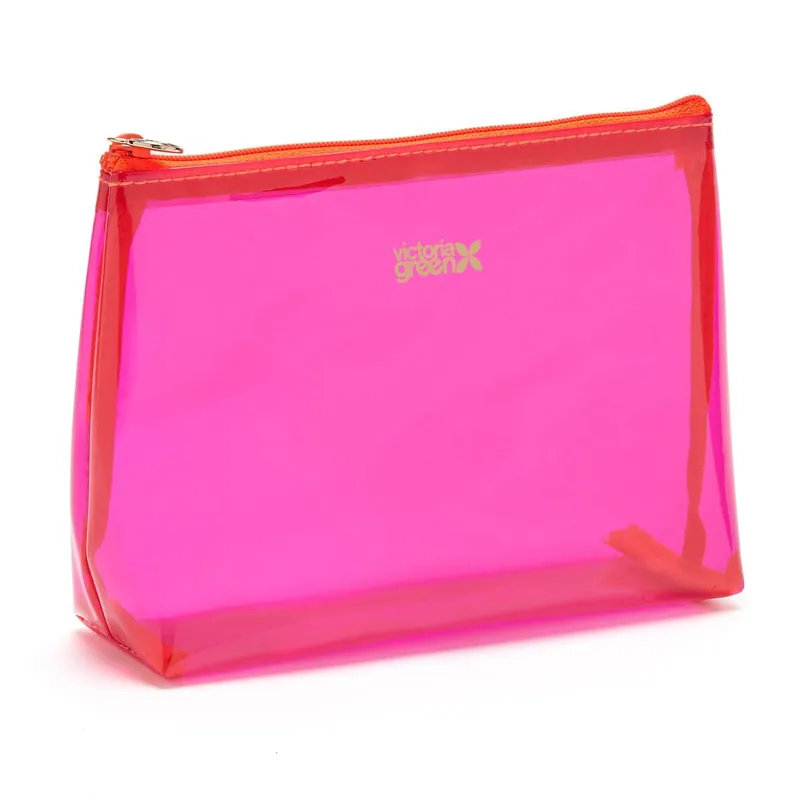 'Mia' Small Makeup Bag in Clear Pink - Victoria Green