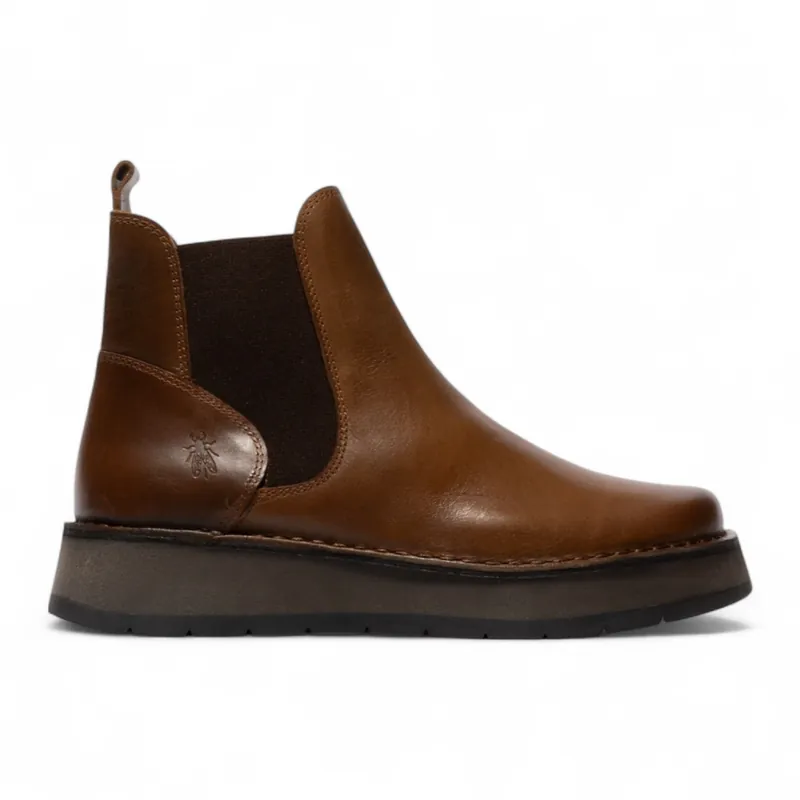 Fly London RAWI131 Chelsea Leather Ankle Pull-On Classic Comfort Boots