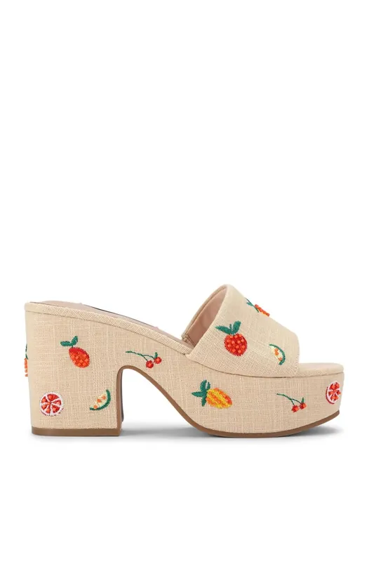Trippy Fruit Multi' Fabric Heels - STEVE MADDEN