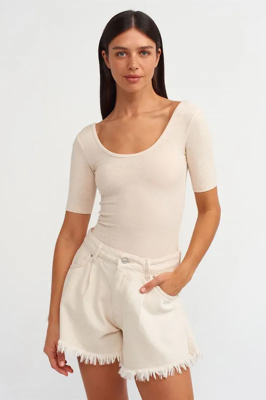 Slim Fit Cotton Blend Unitard - Dilvin