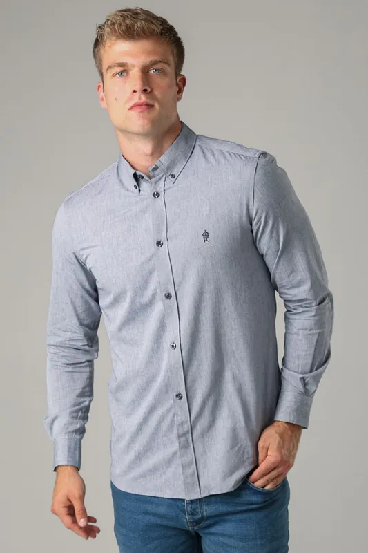 Cotton Long Sleeve Oxford Shirt - French Connection