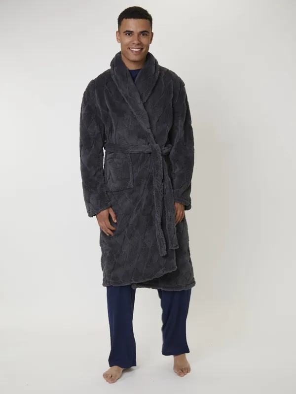 Diamond Cut Shawl Dressing Gown - Loungeable
