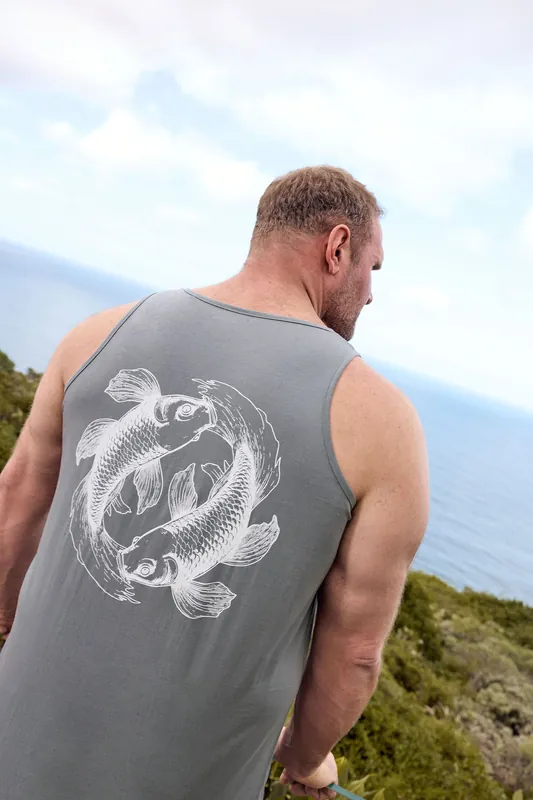 Koi Carp Graphic Vest Top - BadRhino
