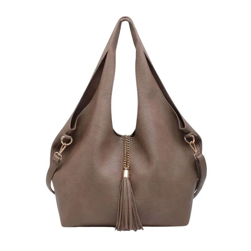2in1 Large Slouchy Tote Bag with Small Crossobody Handbag - Kitise