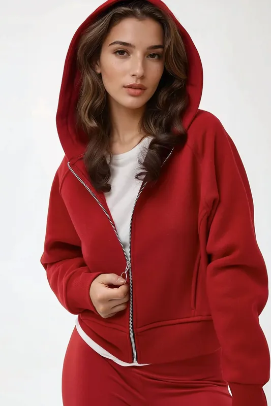 Relaxed Fit Zippered Hoodie - Hiccup