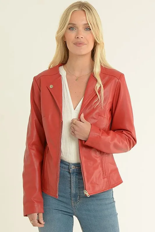 MB' Real Leather Fashion Biker Jacket - Ashwood Leather