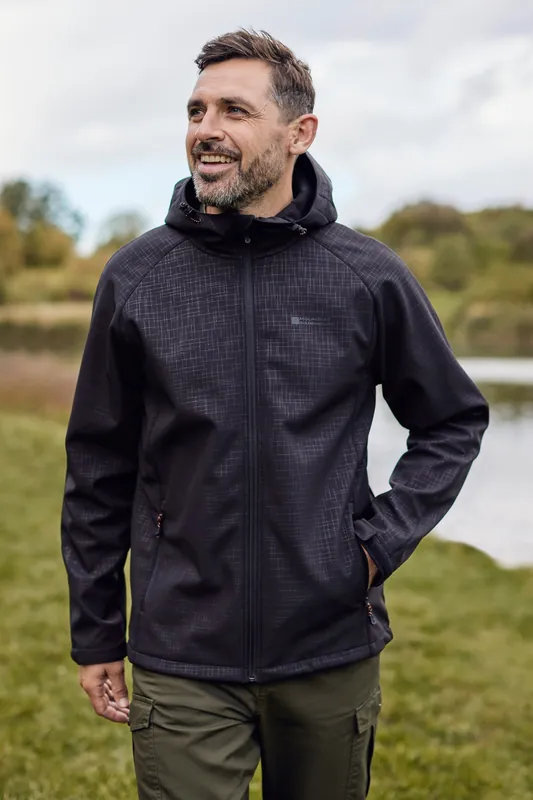 Exodus Printed Softshell Jacket Windproof Outdoor Coat - Mountain Warehouse