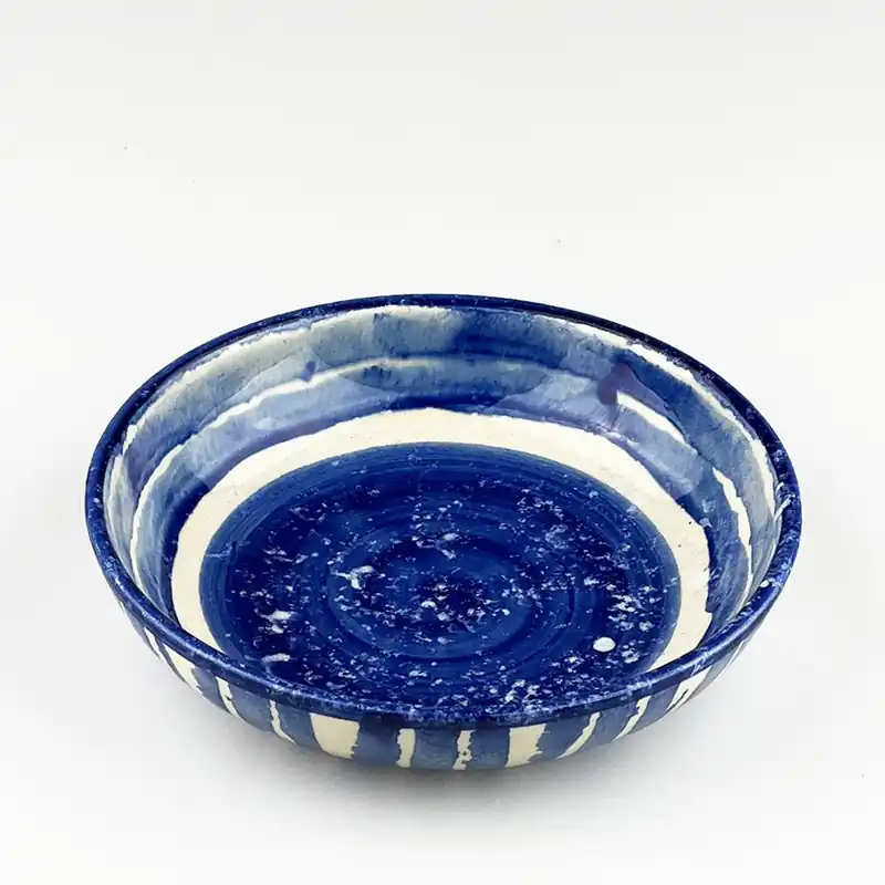 Ceramic Serving Bowl - Medium - Stripe