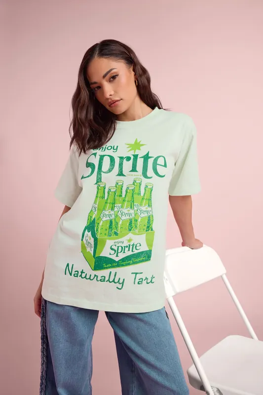 Petite 'Enjoy Sprite' Slogan T-Shirt