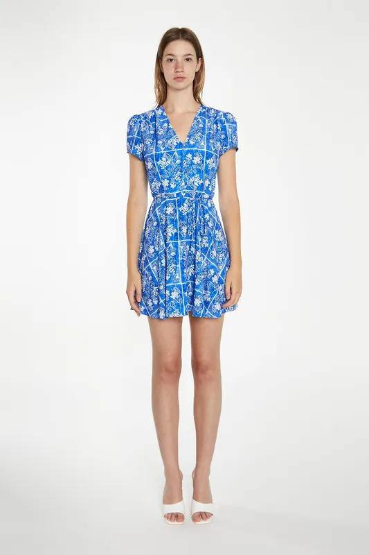 V-Neck Skater Mini Dress