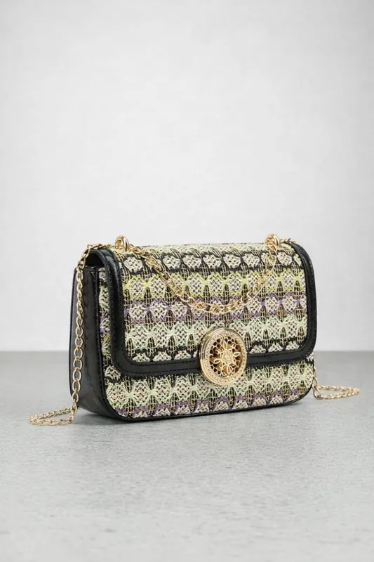 Crochet Detail Shoulder Bag - SVNX
