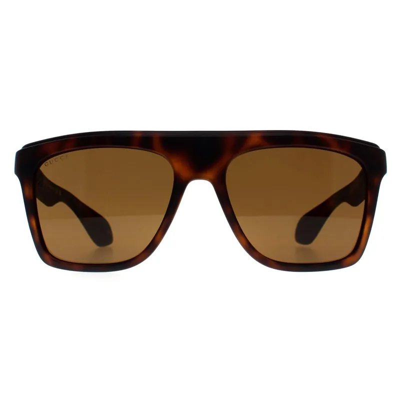 Rectangle Dark Havana Brown GG1570S - Gucci