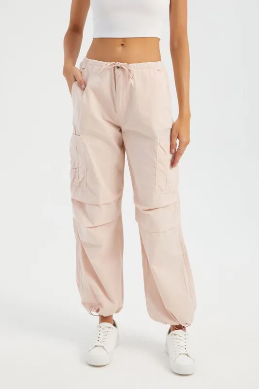 Mid Rise Drawstring Cargo Trousers - Hiccup