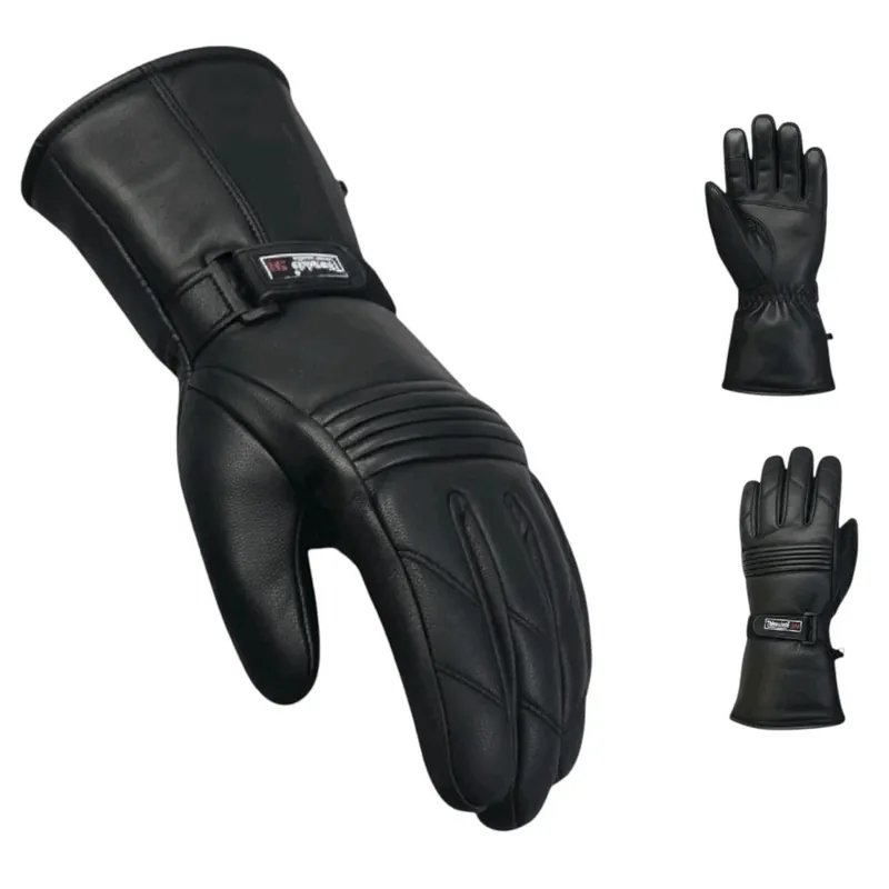 Cowhide Motorcycle Gloves 3M Thinsulate Thermal Insulation - TruClothing