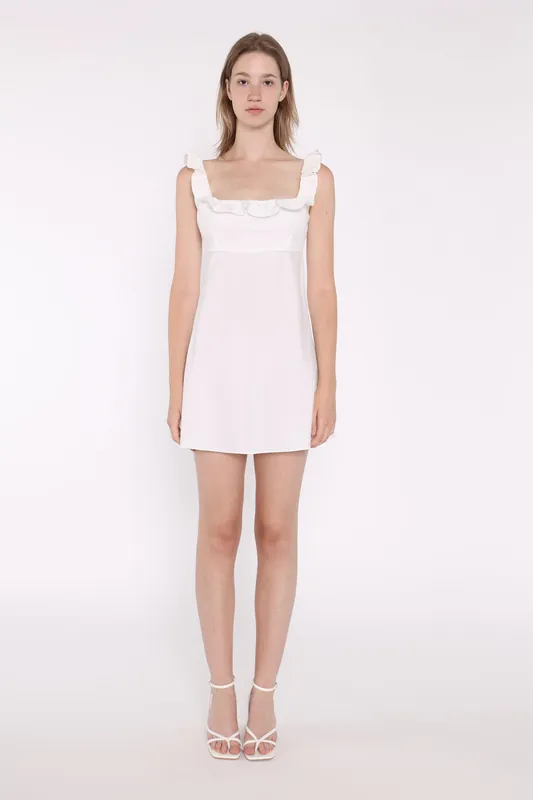 Ruffle Neck Mini Dress - Shnoo