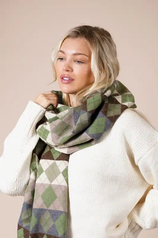 Soft Checked Scarf - SVNX