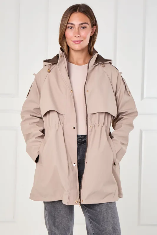 Stone and Chocolate Reversible Parka - Love Sunshine