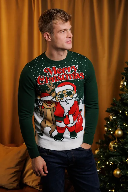Festive Jacquard Crew Neck Jumper - Tokyo Laundry