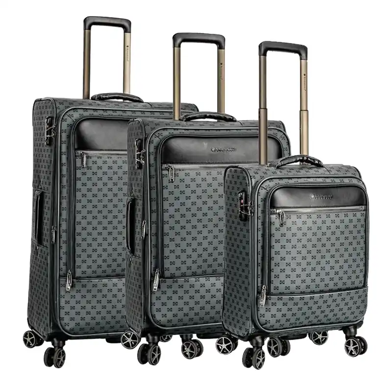 Expandable Travel Luggage Strong Soft Shell Suitcases - Infinity Leather