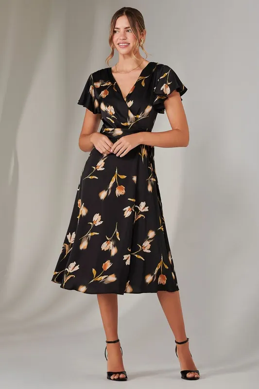 Wrap Front Midi Dress - Jolie Moi
