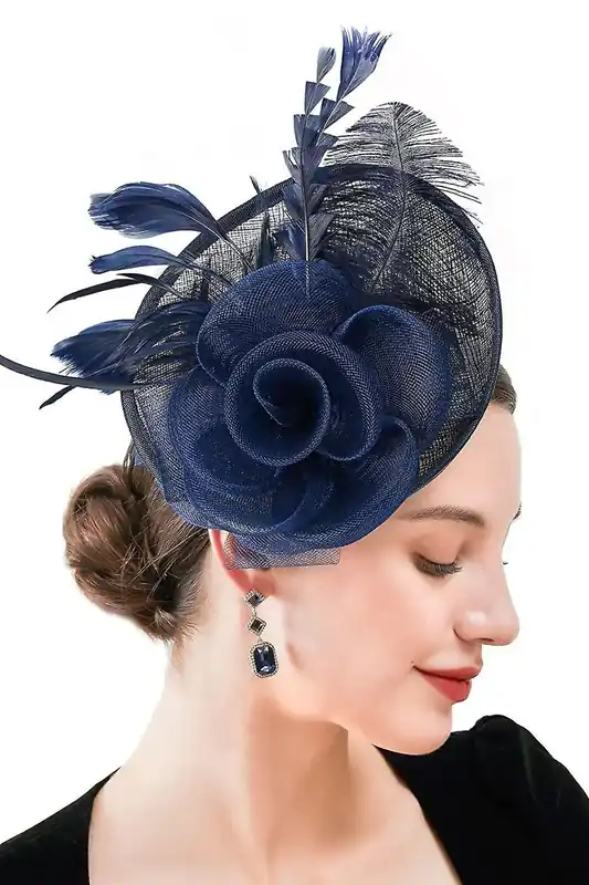 Gorgeous Flower Feather Fascinator Tea Party Headdress - MODISHION
