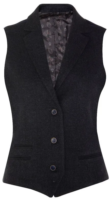 Tweed 1920s Herringbone Waistcoat - Infinity Leather