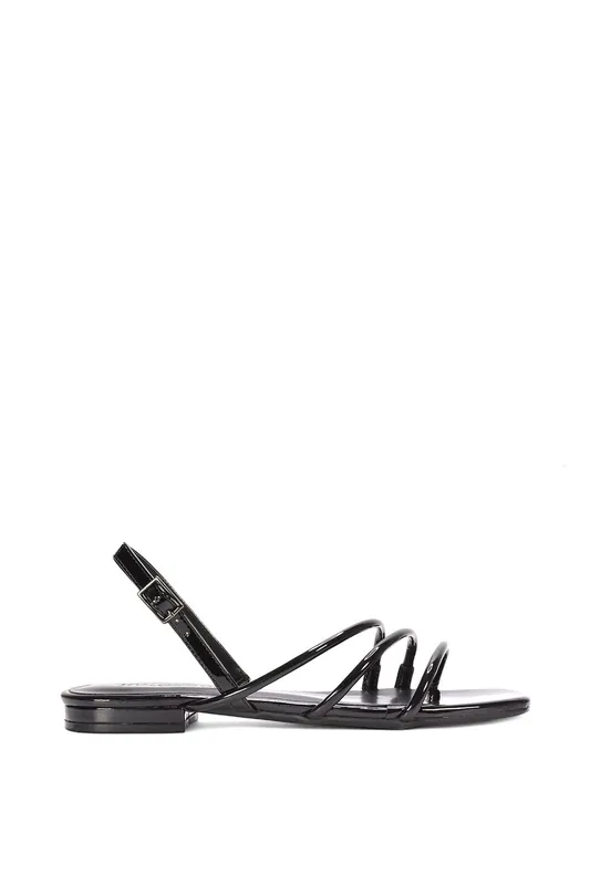 Mary' Flat Slingback Sandals With Square Toe - XY London