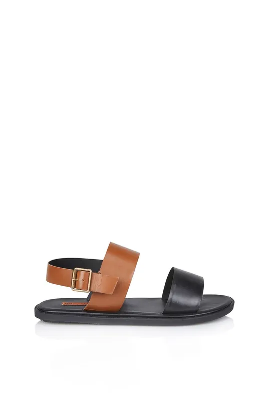 Mitcham Premium Leather Mens Sandals - Silver Street London