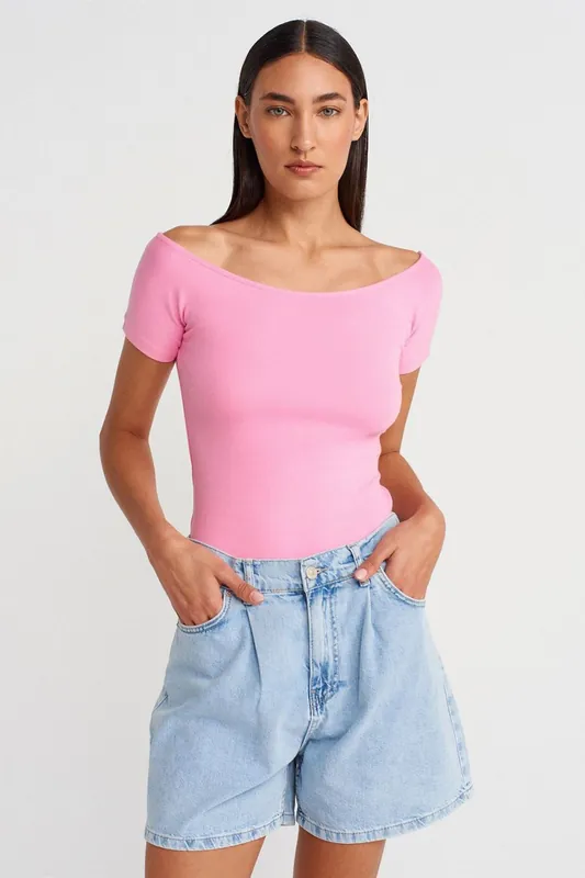 Women's Slim Fit Boat Neck T-Shirt