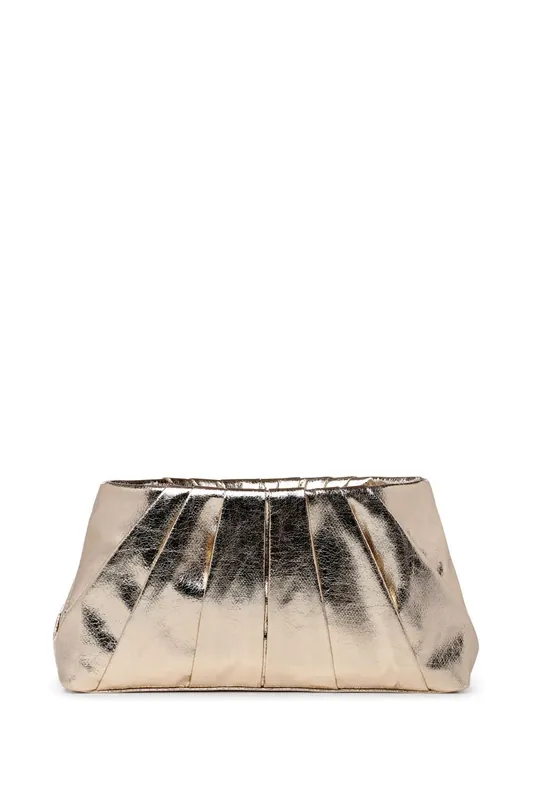 Desert Soft Pleated Clutch Bag - Paradox London