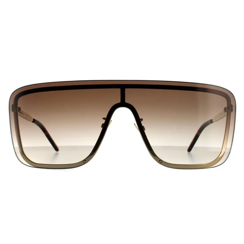 Shield Gold Brown Gradient SL 364 MASK Sunglasses - Saint Laurent