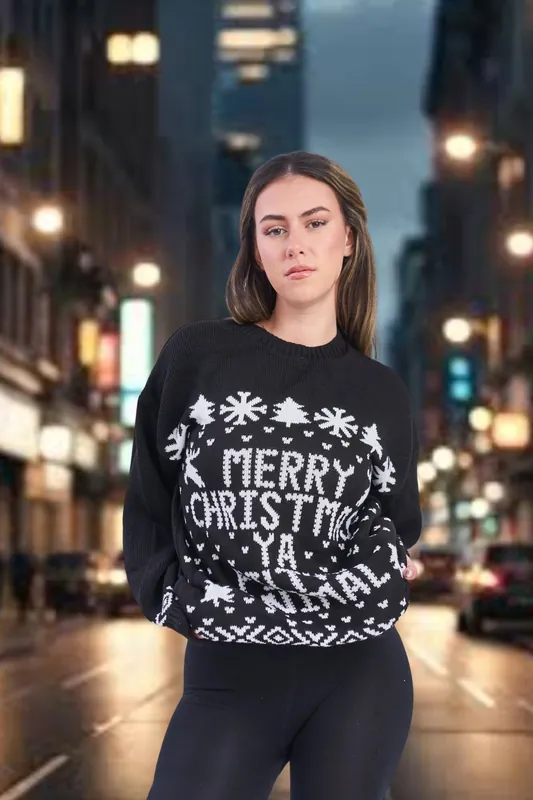 Merry Christmas Ya Filthy Animal Jumper - Femme Luxe