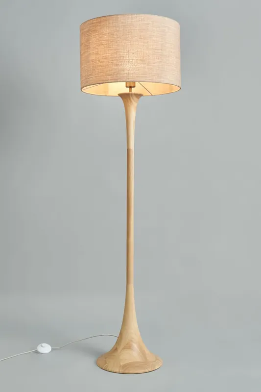 Lea Wooden Floor Lamp - BHS Lighting